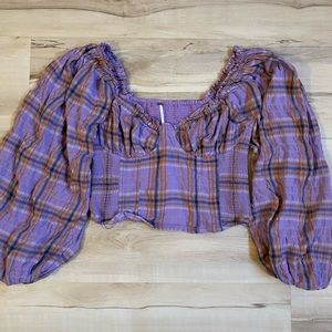 Free People Flannel Top